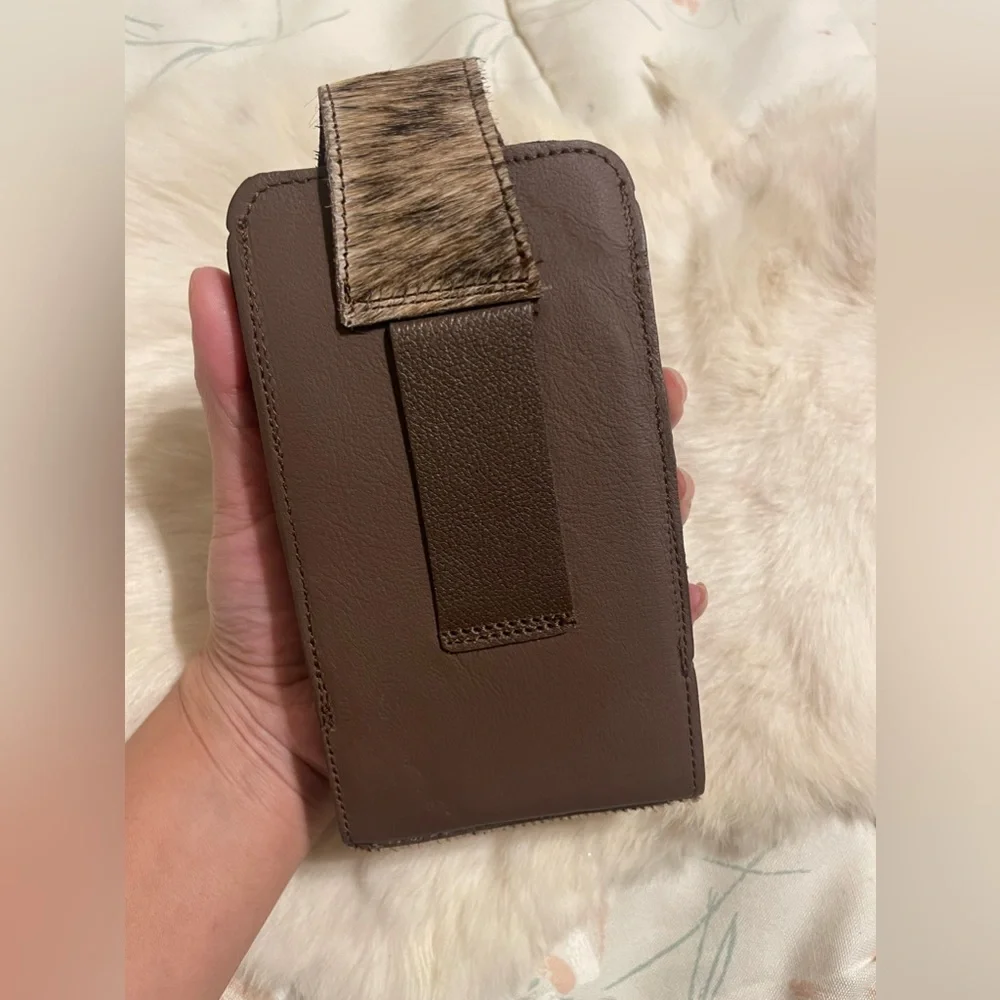 Cowhide leather phone case
